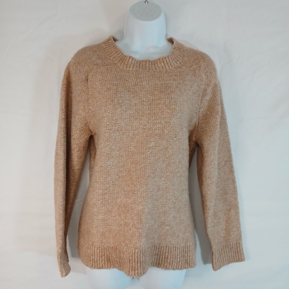Banana Republic Women Pullover Sweater tan Sz S  cozy  cottage minimalist casual